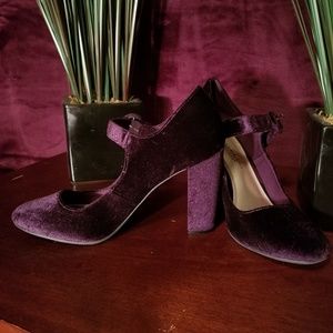 Purple Velvet Dancing Heels